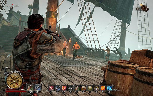 Stosuj silne ataki żeby szybko zabić piratów - Sea Battle Against Morgan (Bitwa morska z Morganem) | Pozostałe zadania - Risen 3: Władcy Tytanów - poradnik do gry