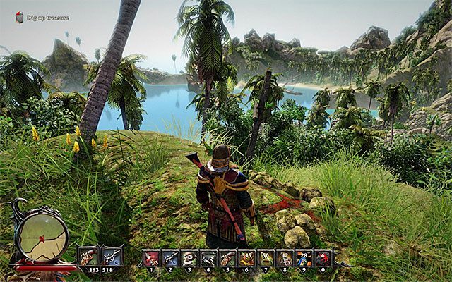 W pobliżu skarbu przebywają bardzo silne potwory - The Swordmasters Treasure (Skarb mistrza mieczy) | Poboczne zadania - Kila - Risen 3: Władcy Tytanów - poradnik do gry