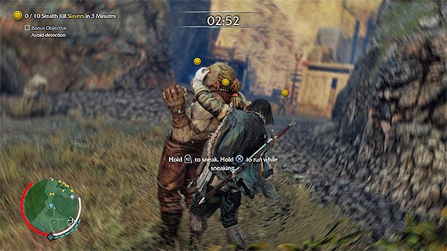 Orki najłatwiej likwiduje się egzekucjami odpalanymi po znalezieniu się za ich plecami - The Mithril Blade - Mithrilowe ostrze (sztylet) | Misje związane z broniami - Śródziemie: Cień Mordoru - poradnik do gry