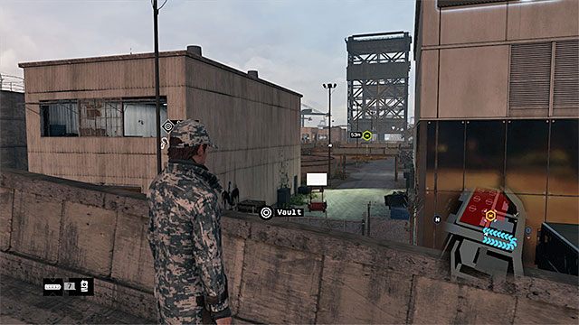 Centrum kontroli ctOS-u to duży odgrodzony obszar w dokach - Odblokowanie misji 2 | Główne misje - Akt II | Solucja Watch Dogs - Watch Dogs 1 - poradnik do gry