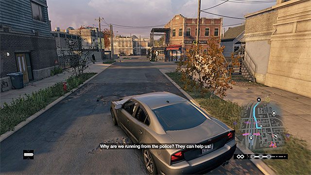 Pomagaj sobie w razie potrzeby przejazdami bocznymi uliczkami - Misja 6 (Ghosts of the Past) | Główne misje - Akt IV | Solucja Watch Dogs - Watch Dogs 1 - poradnik do gry
