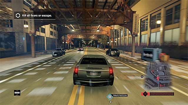 Jazda pod torami kolejki pozwoli ci unikać ostrzału śmigłowca - Misja 7 (Not the Pizza Guy) | Główne misje - Akt I | Solucja Watch Dogs - Watch Dogs 1 - poradnik do gry