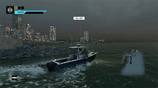 Nie zderzaj się ze skałami, bo możesz niepotrzebnie uszkodzić łódź - Zlecenia - Brandon Docks | Zlecenia macherów Watch Dogs - Watch Dogs 1 - poradnik do gry