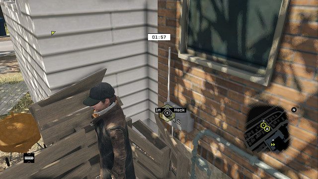 Urządzenie po prawej stronie za paletami - 01-04 | Włamania do ctOS (ctOS Breach) w Watch Dogs - Watch Dogs 1 - poradnik do gry