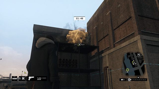Antena za butlami w budynku naprzeciwko - 05-08 | Włamania do ctOS (ctOS Breach) w Watch Dogs - Watch Dogs 1 - poradnik do gry