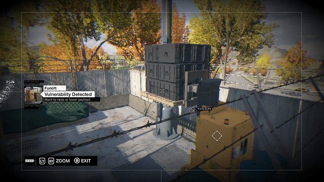 Widok z kamery na wózek do przestawienia - Wieże ctOS | Mapy mniejszych aktywności Watch Dogs - Watch Dogs 1 - poradnik do gry