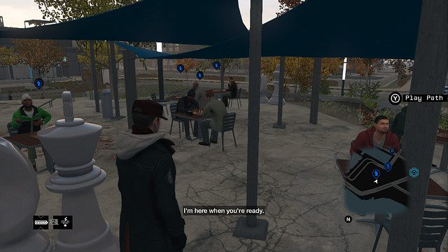 Stoliki szachowe we wschodnim Mad Mile - Poker i szachy | Zajęcia (minigry i wyzwania) w Watch Dogs - Watch Dogs 1 - poradnik do gry