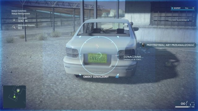 Pierwszy z nich to tablica rejestracyjna samochody stojącego obok stacji - 08 - Nasza własna ziemia | Battlefield Hardline - Singleplayer - Battlefield Hardline - poradnik do gry