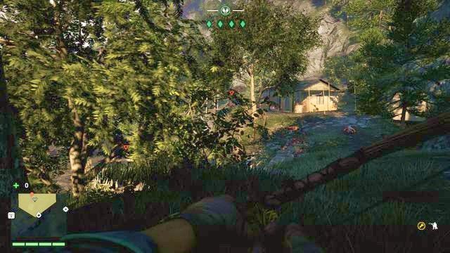 Pierwszy z prawej już padł, następny cel to bijący więźnia przeciwnik. - Negocjacje w sprawie zakładników | Zadania główne w Far Cry 4 - Far Cry 4 - poradnik do gry