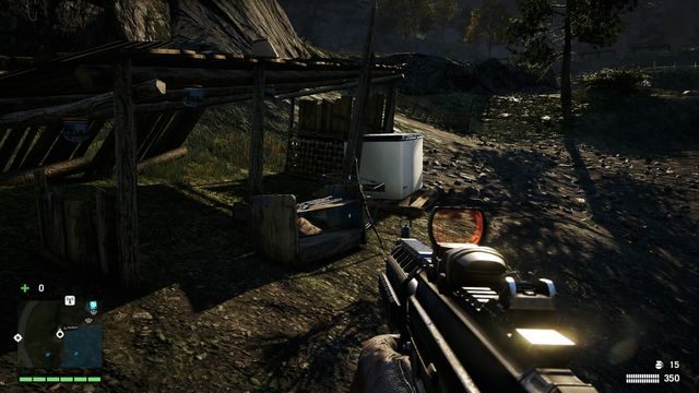 Jeżeli nie masz odpowiedniej broni możesz się w takową wyposażyć w trakcie zadania. - Polowanie - zapasy | Aktywności w Far Cry 4 - Far Cry 4 - poradnik do gry