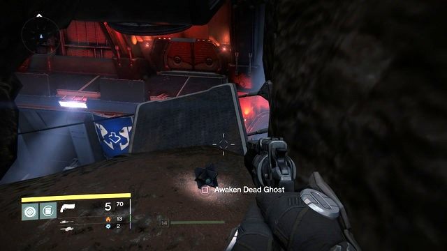 Widok z górnej platformy z duchem na mur - Mars | Dead Ghosts | Destiny - Destiny - poradnik do gry