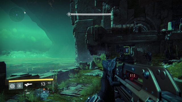 Wzrok skierowany na miejsce, gdzie znajduje się skarpa prowadząca do ducha - Mars | Dead Ghosts | Destiny - Destiny - poradnik do gry