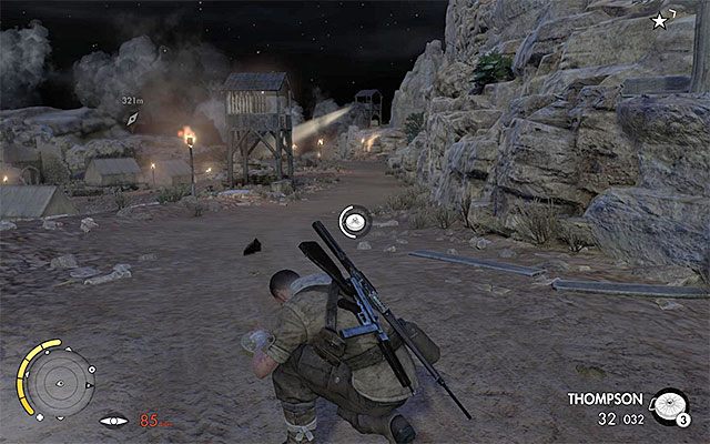 Przykładowe miejsce pozostawienia wybuchowej pułapki - Zbliżenie się do fortu | Misja 4 - Fort Rifugio | Sniper Elite III Afrika - Sniper Elite III: Afrika - poradnik do gry