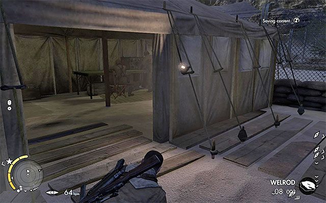 Dokument jest w namiocie z przeciwnikami - Wyeliminowanie drugiego wrogiego oficera | Misja 2 - Gaberoun - Sniper Elite III: Afrika - poradnik do gry