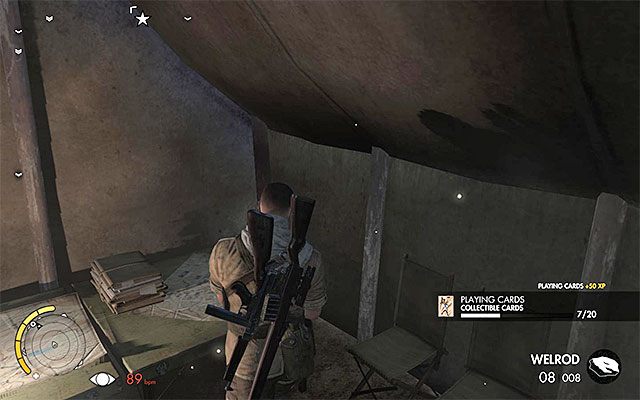 Wejdź do namiotu i zabierz kartę - Karty kolekcjonerskie | Sekrety - Misja 4 | Sniper Elite III Afrika - Sniper Elite III: Afrika - poradnik do gry
