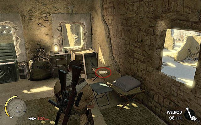 Budynek z dokumentem nie jest przez nikogo pilnowany - Dzienniki wojenne | Sekrety - Misja 5 | Sniper Elite III Afrika - Sniper Elite III: Afrika - poradnik do gry