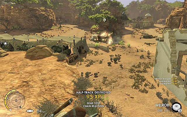 Mina lądowa to najlepszy sposób na zniszczenie transportera - Zniszczenie drugiej wyrzutni rakietowej | Misja 6 - Kasserine Pass - Sniper Elite III: Afrika - poradnik do gry