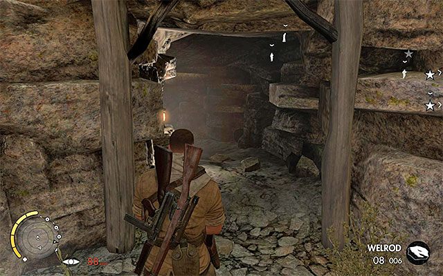 Jedno z wąskich przejść - większość z nich nie jest pilnowanych - Zniszczenie pierwszej artylerii | Misja 3 - Halfaya Pass - Sniper Elite III: Afrika - poradnik do gry