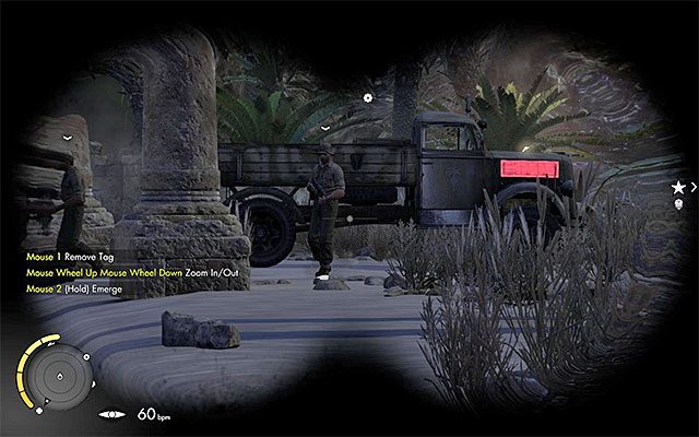 Ciężarówka z nowymi przeciwnikami na pokładzie - Wyeliminowanie trzeciego wrogiego oficera | Misja 2 - Gaberoun - Sniper Elite III: Afrika - poradnik do gry