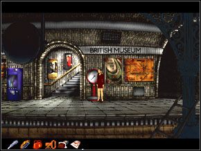 W zamian za monetę z wagi wypadła srebrna karta - [Nico] LONDYN - Stacja metra - Broken Sword II: The Smoking Mirror - poradnik do gry