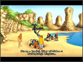 Chociaż Bert nabrał wobec mnie jakiś dziwnych uprzedzeń, postanowiłem z nim chwilę porozmawiać - [George] KARAIBY - Wyspa Zombie - Plan filmowy - Broken Sword II: The Smoking Mirror - poradnik do gry