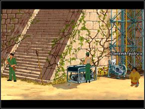 Po naciśnięciu przycisku motor zadziałał, a kiedy przesunęłam dźwignię winda ruszyła do góry - [Nico] PIRAMIDA - U podstawy - Broken Sword II: The Smoking Mirror - poradnik do gry