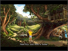 Na ogromnym kole, jakby w sam raz dla gigantycznego chomika, zauważyłem linę z pnączy - [George] DŻUNGLA - Domek na drzewie cz.1 - Broken Sword II: The Smoking Mirror - poradnik do gry