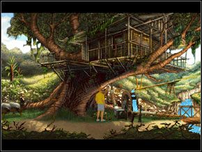 Przecież muszę jakoś zwrócić jego uwagę na swoją skromną osobę - [George] DŻUNGLA - Domek na drzewie cz.1 - Broken Sword II: The Smoking Mirror - poradnik do gry