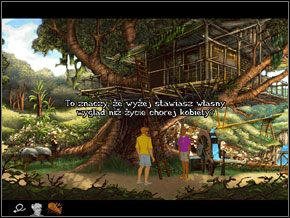 Kiedy chciałem wejść do góry, nie pozwolił mi - [George] DŻUNGLA - Domek na drzewie cz.1 - Broken Sword II: The Smoking Mirror - poradnik do gry