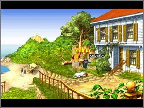 Panny Mina i Frost, właścicielki kota Ruddlesa, były jedynymi krewnymi pamiętającymi jeszcze kapitana Ketcha - [George] KARAIBY - Plaża - Broken Sword II: The Smoking Mirror - poradnik do gry