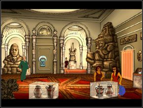 Kiedy znalazłam się w środku, postanowiłam zapytać tego, kto wydawał się najbardziej kompetentny w sprawach zasobów muzealnych, czyli przewodnika - [Nico] LONDYN - Muzeum - Broken Sword II: The Smoking Mirror - poradnik do gry