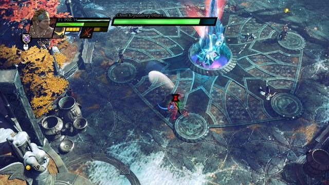 Przeciwnik przygotowujący swój atak - trzeba je przerywać jak najszybciej. - Sanktuarium Icecreek | Kampania w Sacred 3 - Sacred 3 - poradnik do gry