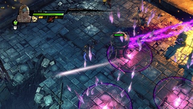 Urządzenie, które należy zniszczyć. Uważaj na wiązkę energii. - Pokonanie wszystkich przeciwników | Zadania poboczne w Sacred 3 - Sacred 3 - poradnik do gry