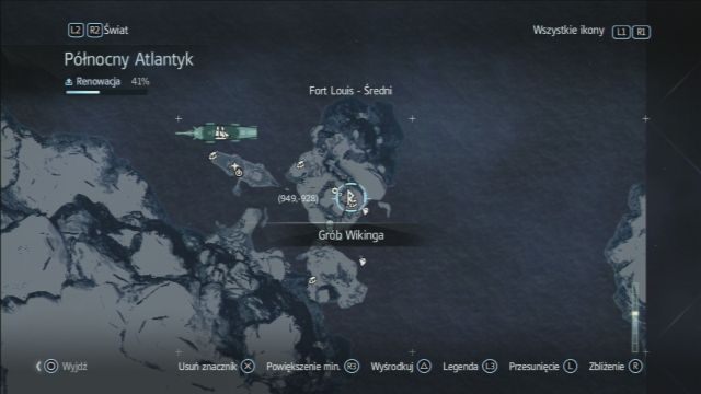 Lokalizacja grobu wikinga - (949, -928). - Miecze Wikingów | Przedmioty do zebrania | Assassins Creed Rogue - Assassins Creed: Rogue - poradnik do gry