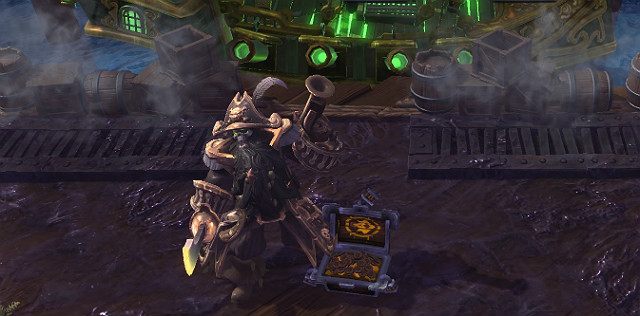 Aby opłacić pirata należy kliknąć na niego PPM i poczekać, aż czynność ta dobiegnie końca - Blackhearts Bay/Zatoka Czarnosercego | Rodzaje i opis map | Heroes of the Storm - Heroes of the Storm - poradnik do gry