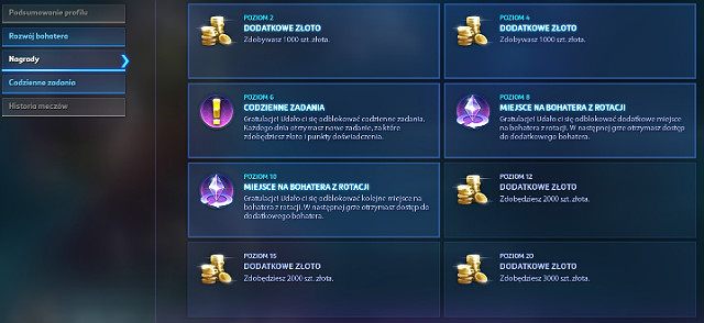 Tutaj możesz sprawdzić jakie nagrody udało Ci się już zebrać, jak i te, które dopiero czekają na odkrycie - Profil gracza | Jak zacząć? | Heroes of the Storm - Heroes of the Storm - poradnik do gry