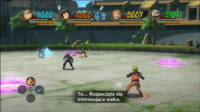 Na zdjęciu widoczna cała masa pułapek na arenie. - Mecha-Naruto - eliminacje - Światowy Turniej Ninja - Historia Mecha-Naruto - Naruto Shippuden: Ultimate Ninja Storm Revolution - poradnik do gry