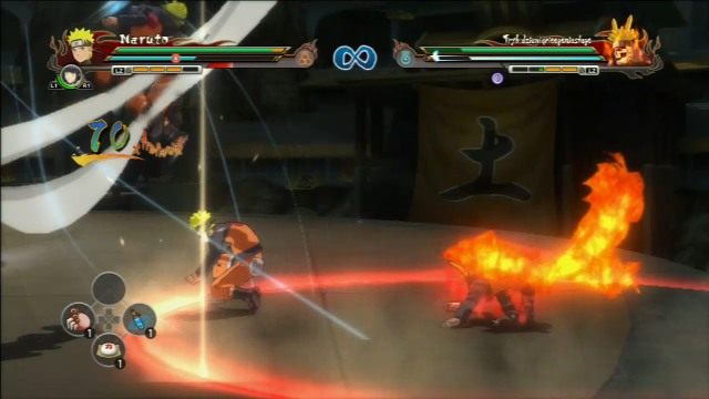 Odskocz na bok, gdy na ziemi pojawi się czerwony okrąg. - Tryb Dziewięcioogoniastego - walka z bossem - Światowy Turniej Ninja - Historia Mecha-Naruto - Naruto Shippuden: Ultimate Ninja Storm Revolution - poradnik do gry