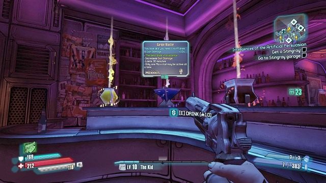 Drinki to nic innego jak specjalne, osobne wzmocnienia dla twojego bohatera - Waluta w Borderlands The Pre-Sequel | Porady ogólne - Borderlands: The Pre-Sequel! - poradnik do gry
