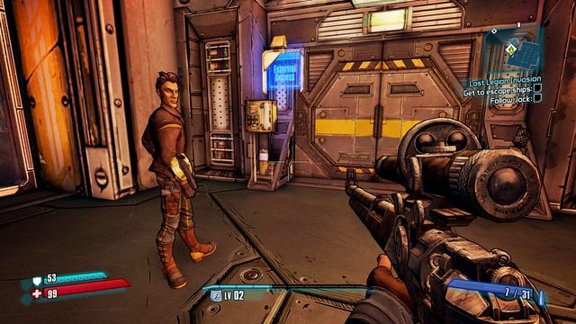 Po zniszczeniu dział udaj się za Jackiem i poczekaj aż otworzy drzwi - Lost Legion Invasion | Zadania główne w Borderlands The Pre-Sequel - Borderlands: The Pre-Sequel! - poradnik do gry
