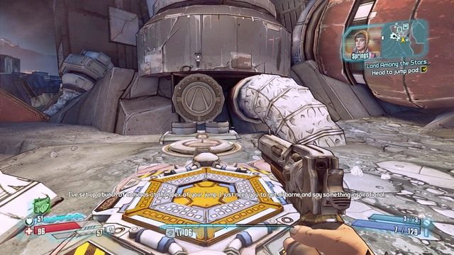 Po tym jak Janey powie ci co masz robić, wejdź na skocznie i wykonaj skok - Land Among the Stars | Misje poboczne - Serenitys Waste w Borderlands - Borderlands: The Pre-Sequel! - poradnik do gry