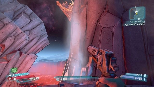 Podejdź do skarpy a zobaczysz pierwszy dziennik - Tales From Elpis | Misje poboczne - Serenitys Waste w Borderlands - Borderlands: The Pre-Sequel! - poradnik do gry