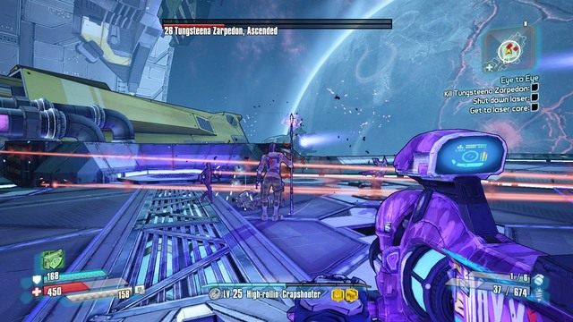 Drugą fazą walki będzie walka z samą Zarpadon - Eye to Eye | Zadania główne w Borderlands The Pre-Sequel - Borderlands: The Pre-Sequel! - poradnik do gry