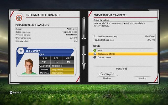 Pierwszym oficjalnym krokiem, dzięki któremu przystępujemy do pozyskania gracza, jest wystosowanie zapytania - Transfery | Tryb kariery menedżerskiej w FIFA 15 - FIFA 15 - poradnik do gry