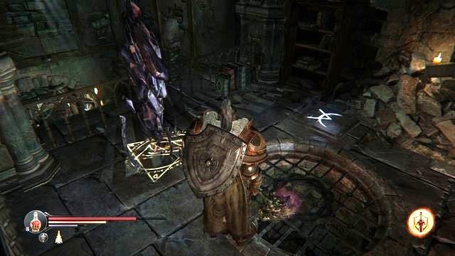 Po wejściu na tajemniczy znak szybko biegnij, aby zdążyć przed zamknięciem drzwi. - Nadkruszone ściany | Znajdźki, sekrety, przedmioty w Lords of the Fallen - Lords of the Fallen - poradnik do gry