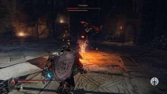 W końcowej fazie uważaj na dyski, które są zabójczo szybkie. - Czempion - Katakumby | Bossowie w Lords of the Fallen - Lords of the Fallen - poradnik do gry
