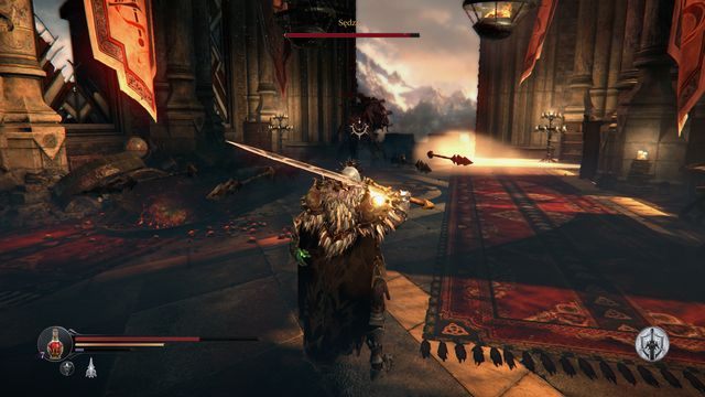 Lecących w stronę Harkyna kolców unikniesz wykonując przewrót w obojętnie którym kierunku. - Sędzia - Cytadela Keystone | Bossowie w Lords of the Fallen - Lords of the Fallen - poradnik do gry
