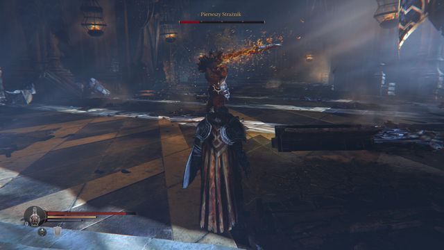 W końcowej fazie unikaj wirującego bossa. - Pokonaj Pierwszego Strażnika | Cytadela Keystone w Lords of the Fallen - Lords of the Fallen - poradnik do gry