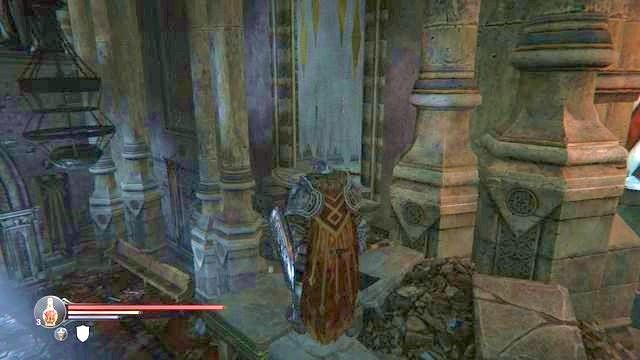 Aby znaleźć ukryty korytarz przeskocz na balkonik. - Odszukaj Kaslo | Cytadela Keystone w Lords of the Fallen - Lords of the Fallen - poradnik do gry