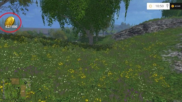 Złota moneta zostanie podniesiona automatycznie, wystarczy podejść odpowiednio blisko niej - Złote monety w Farming Simulator 15 - Farming Simulator 15 - poradnik do gry